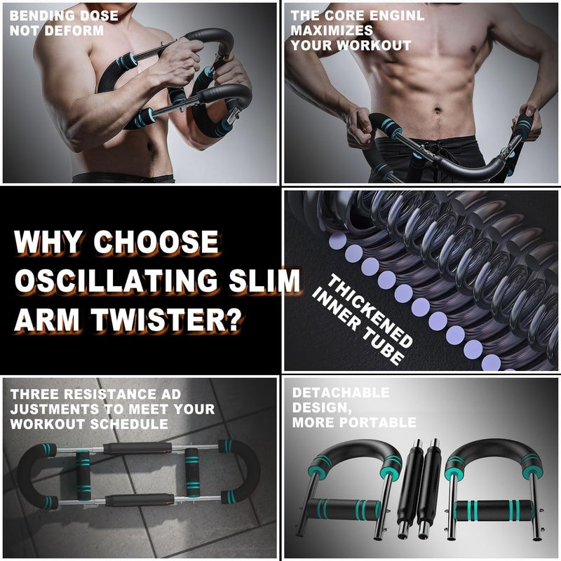 OSCILLATING SLIM Ultimate Twister Arm Trainer, Adjustable Chest Workout Equipment, Arm Trainer for Men, Chest Trainer for Men, Shoulder Muscle Training, Portable Spring Resistance Home Fitness Equipment - Image 5